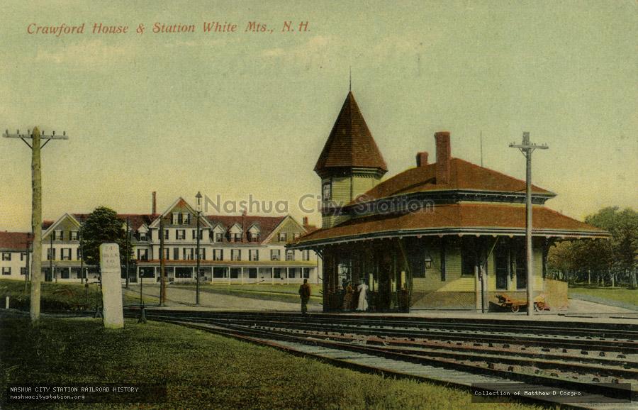 Postcard: Crawford House & Station, White Mountains, New Hampshire